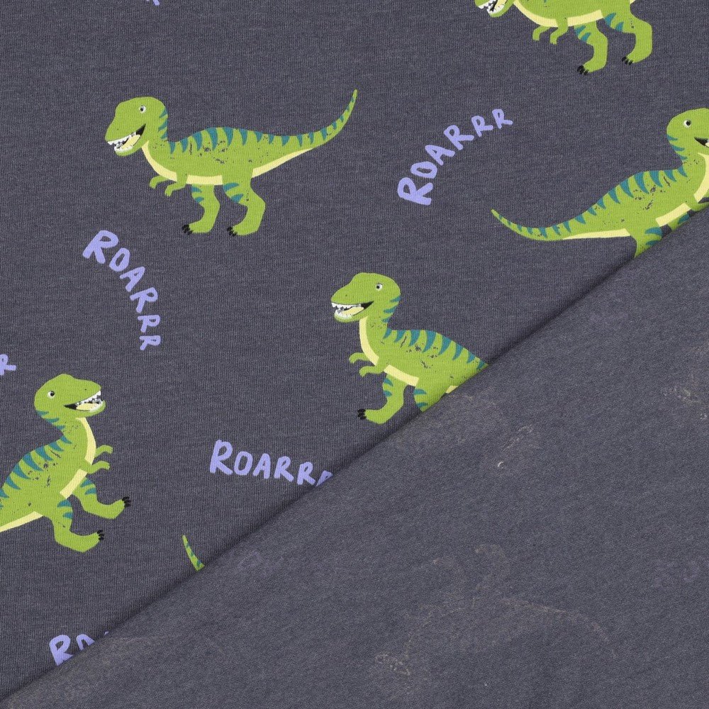 alt
Cotton jersey - dinosaurs on grey melange 200 g/m²