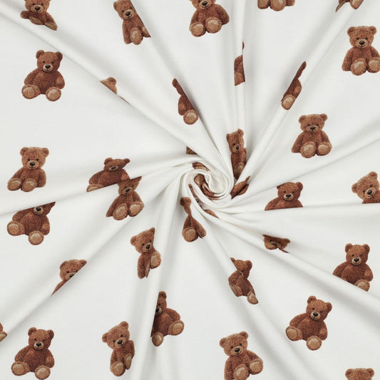 alt
Image with cotton jersey - teddy bears 220 g/m² (GOTS certified) – available at Šarlotes audumi