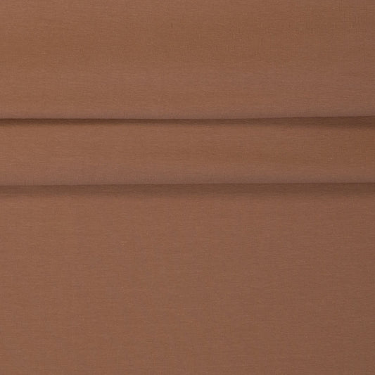 Image of hazelnut brown cotton jersey, 210 g/m² – available at Šarlotes audumi