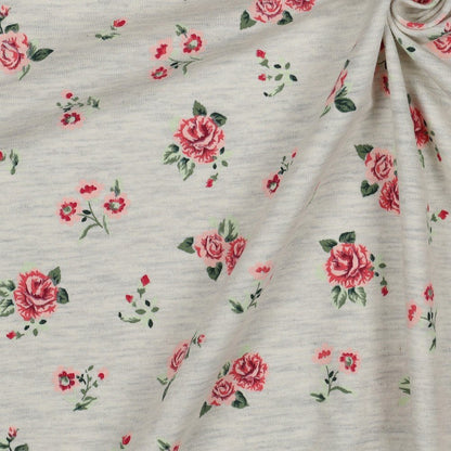 Jersey en coton - petites roses 200 g/m²