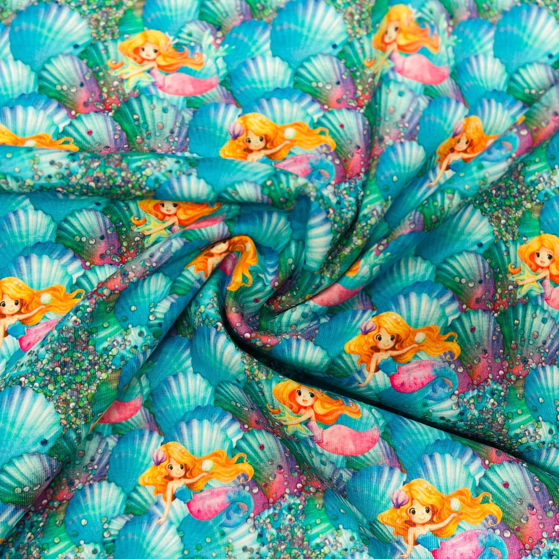 Jersey de coton - sirènes 210 g/m²