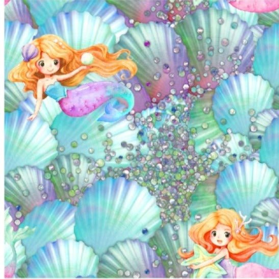 Jersey de coton - sirènes 210 g/m²