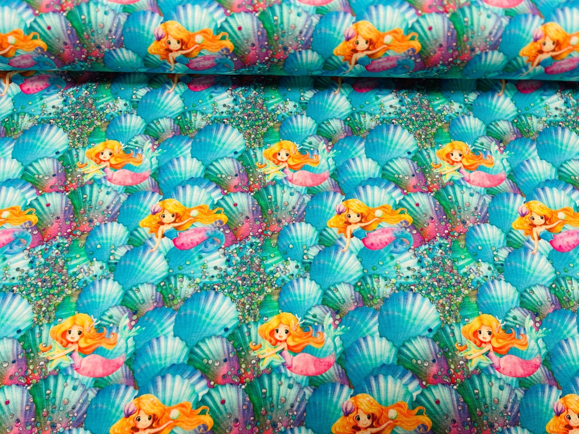Jersey coton - sirènes 210 g/m²
