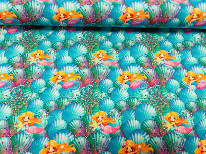 Jersey coton - sirènes 210 g/m²