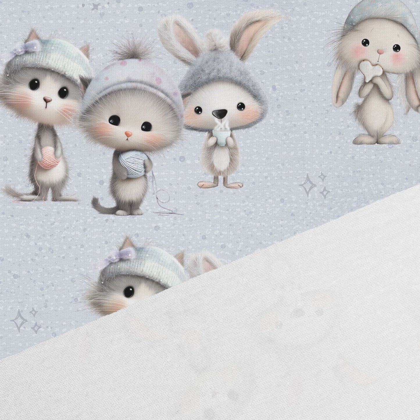 Jersey en coton - petites souris 200 g/m²
