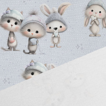 Jersey en coton - petites souris 200 g/m²