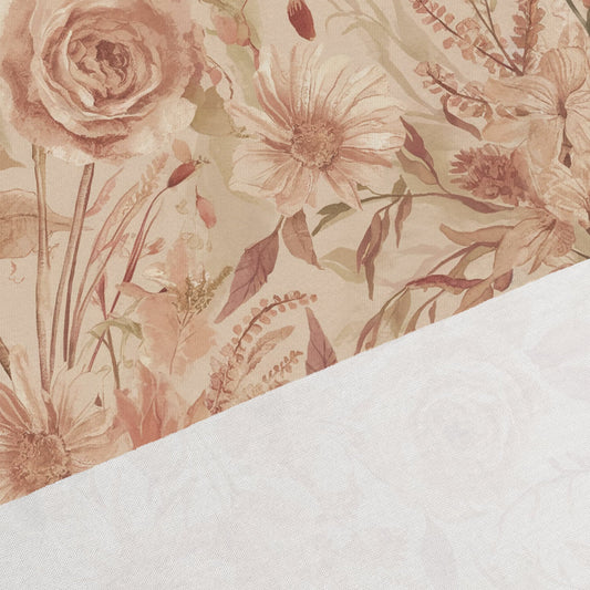 Image of cotton jersey - autumn floral motif 200 g/m² – available at Šarlotes audumi