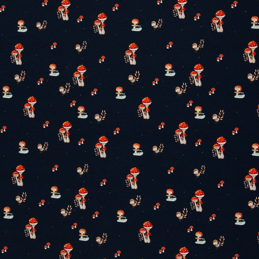 Image of cotton jersey - mushrooms 200 g/m² – available at Charlotte's Fabrics