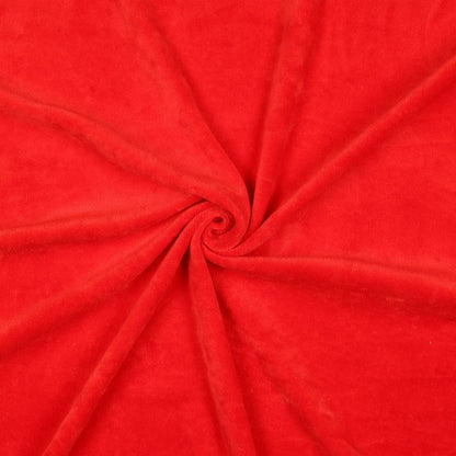 Velours de coton - rouge 250 g/m²