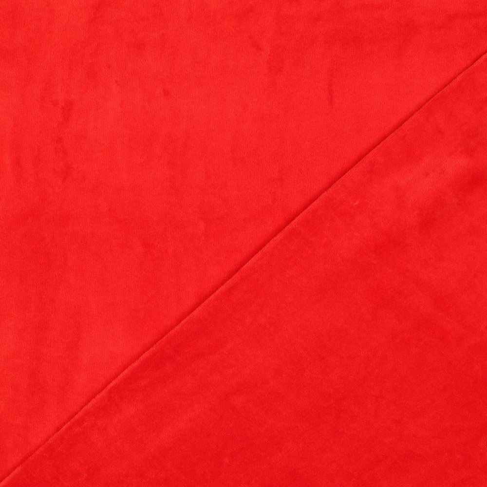 Velours de coton - rouge 250 g/m²