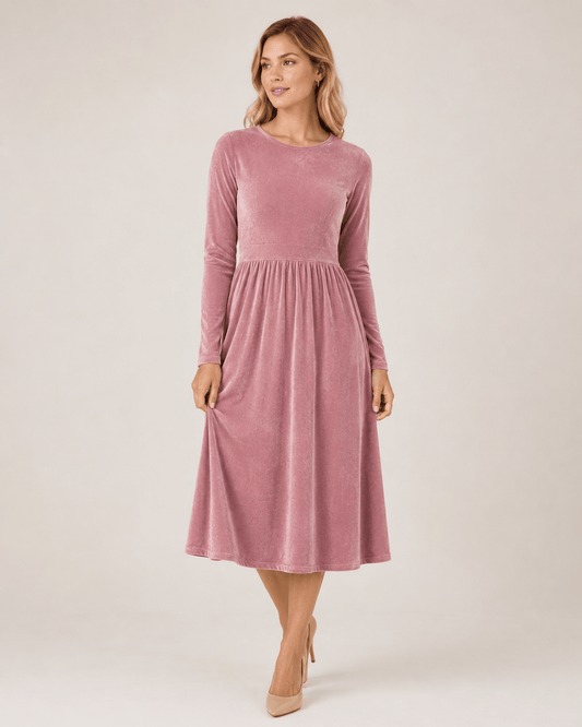 Attēls ar Kokvilnas velūrs - vecrozā(Mauve) 250 g/m² – pieejams Šarlotes audumi