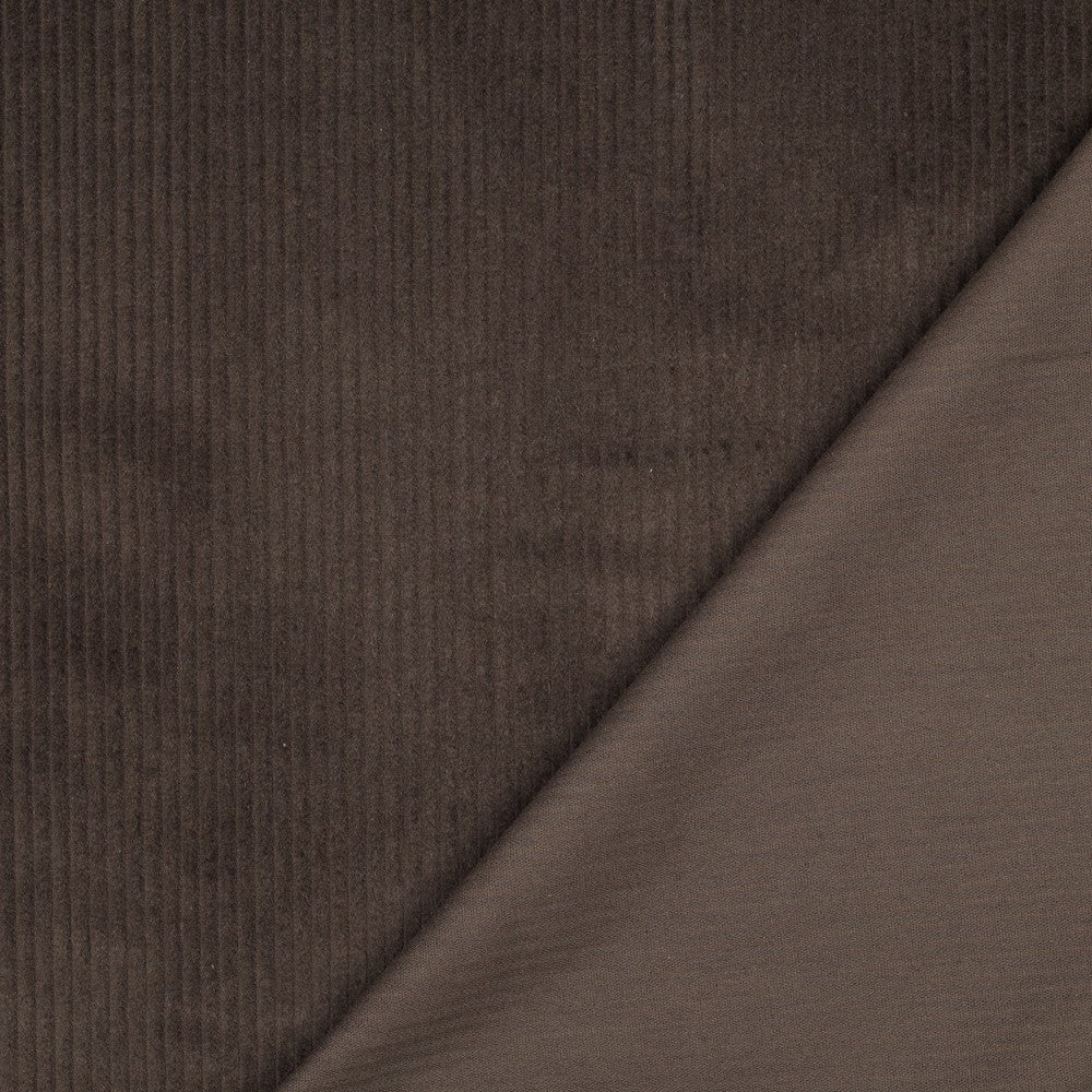 Cotton velvet - chocolate brown 280 g/m²