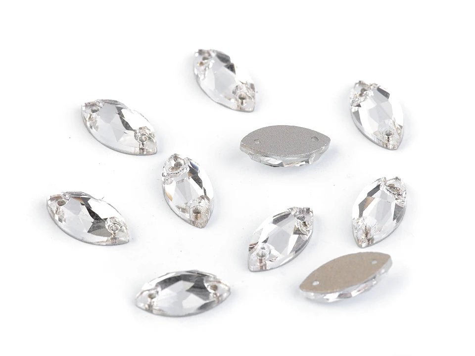 Cristaux à coudre| 6×12 mm, 12 pièces.