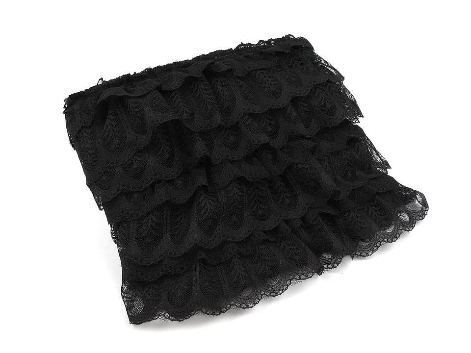 Image avec ruban en dentelle crochetée 85–95 mm - noir – disponible chez Šarlotes audumi