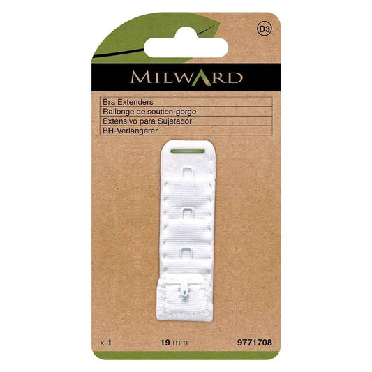 Krūštura apkārtmēra pagarinātājs Milward 19 mm, 1 āķis - balts