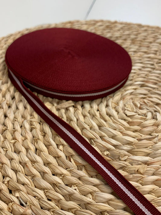 Ruban aux couleurs du drapeau letton 10 mm - LV – disponible chez Šarlotes audumi