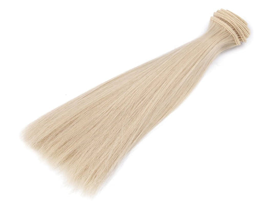 Cheveux de poupée 20 cm - blond cendré