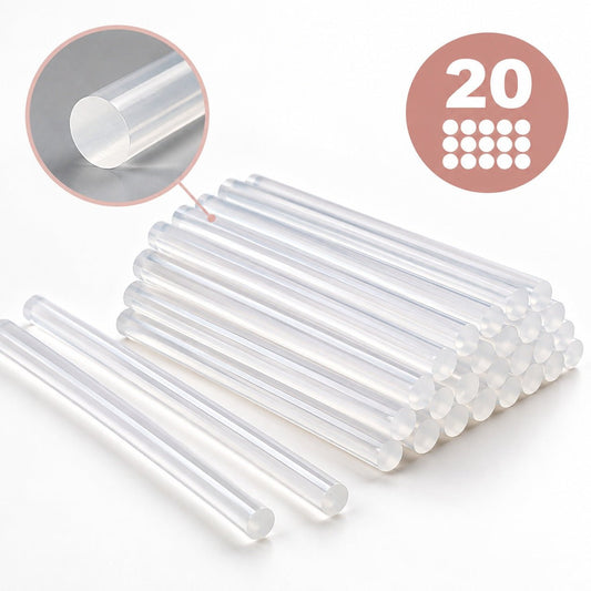 Attēls ar Līmes pistoles stienīši 7 mm × 20 cm, caurspīdīgi-nedzeltējoši, 10 gab. – pieejams internetā Šarlotes audumi