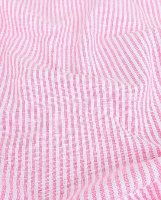 alt
Image of linen and cotton fabric with pink stripes 155 g/m² – available at Charlotte's Fabrics