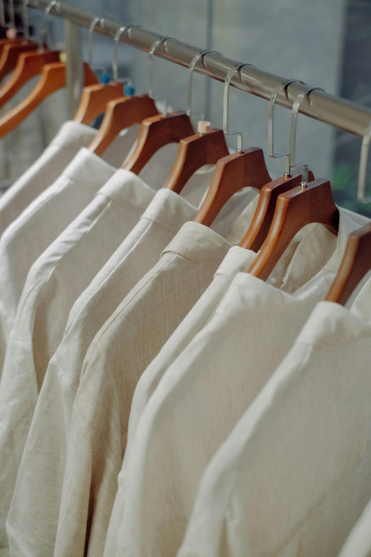 Lin mélangé à de la viscose - blanc 200 g/m²