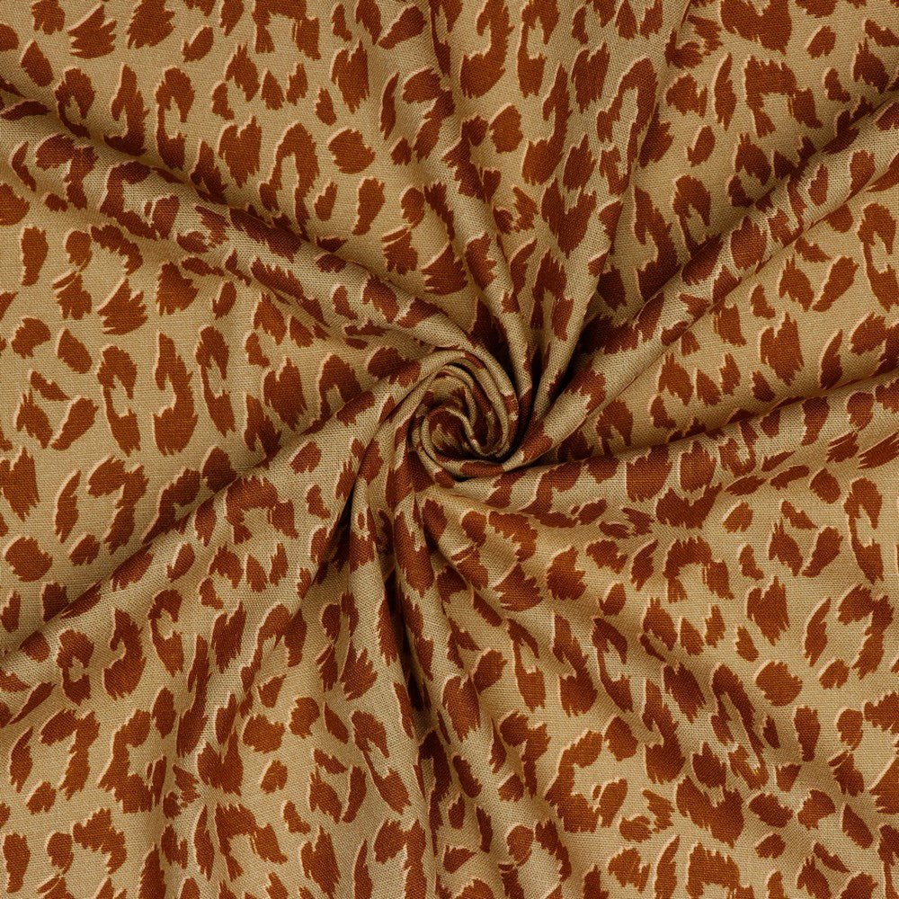 Lin avec viscose - motif animal 180 g/m²