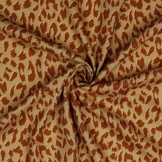 Lin avec viscose - motif animal 180 g/m²