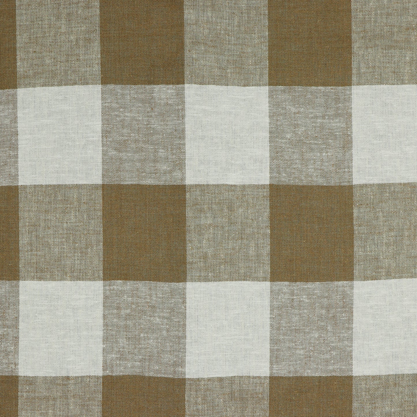 Lin et viscose - à carreaux marron clair 145 g/m²