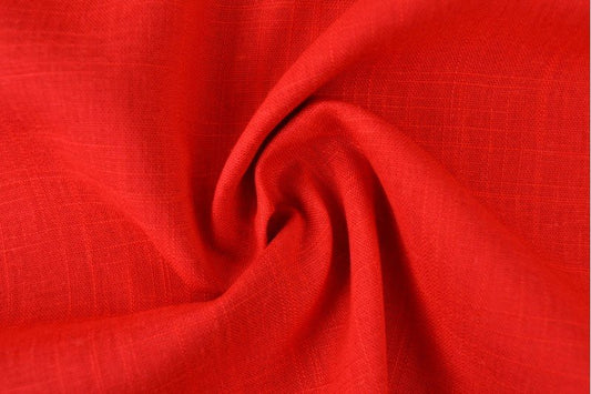 Lin avec viscose - rouge 200 g/m²
