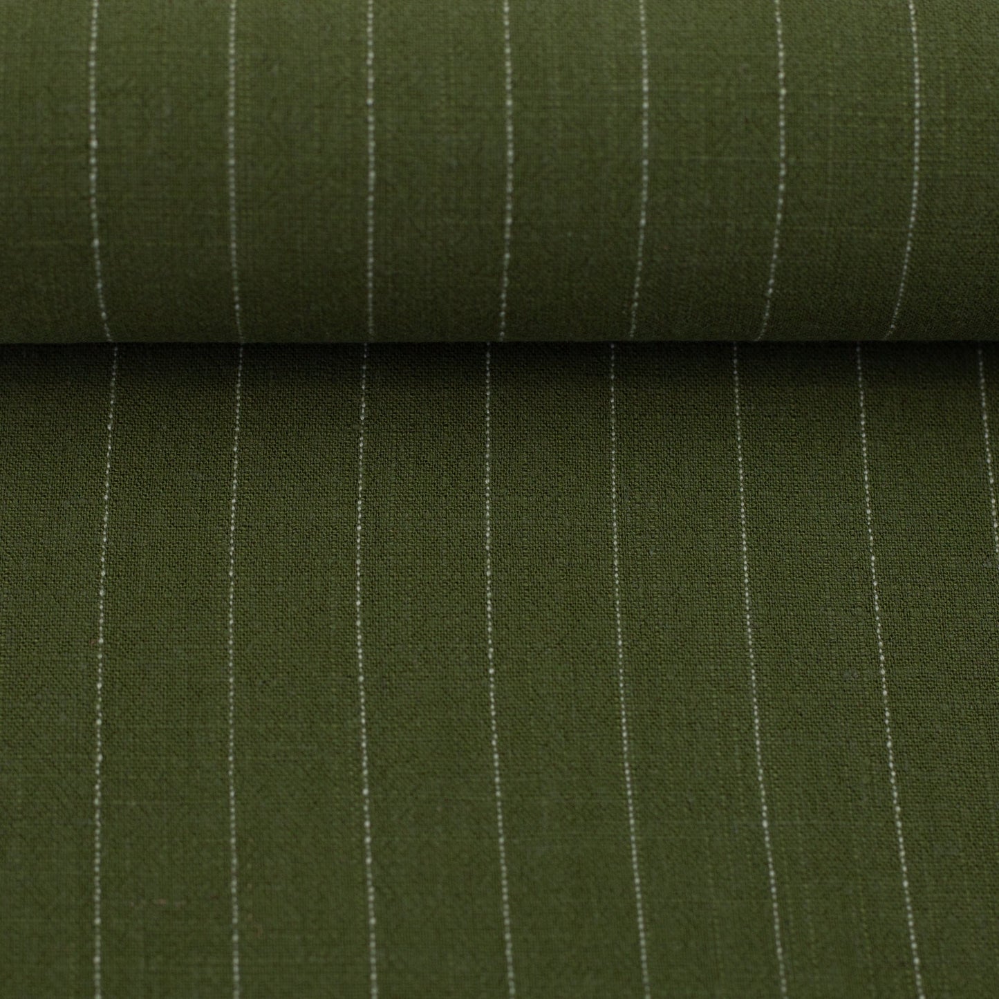 Lin et viscose - rayures sur fond vert 200 g/m²