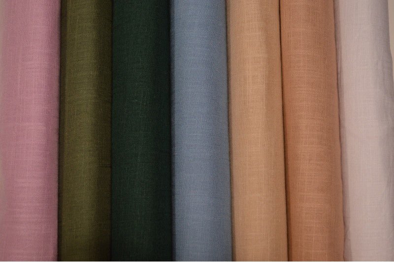 Lin avec viscose - vieux rose 200 g/m²
