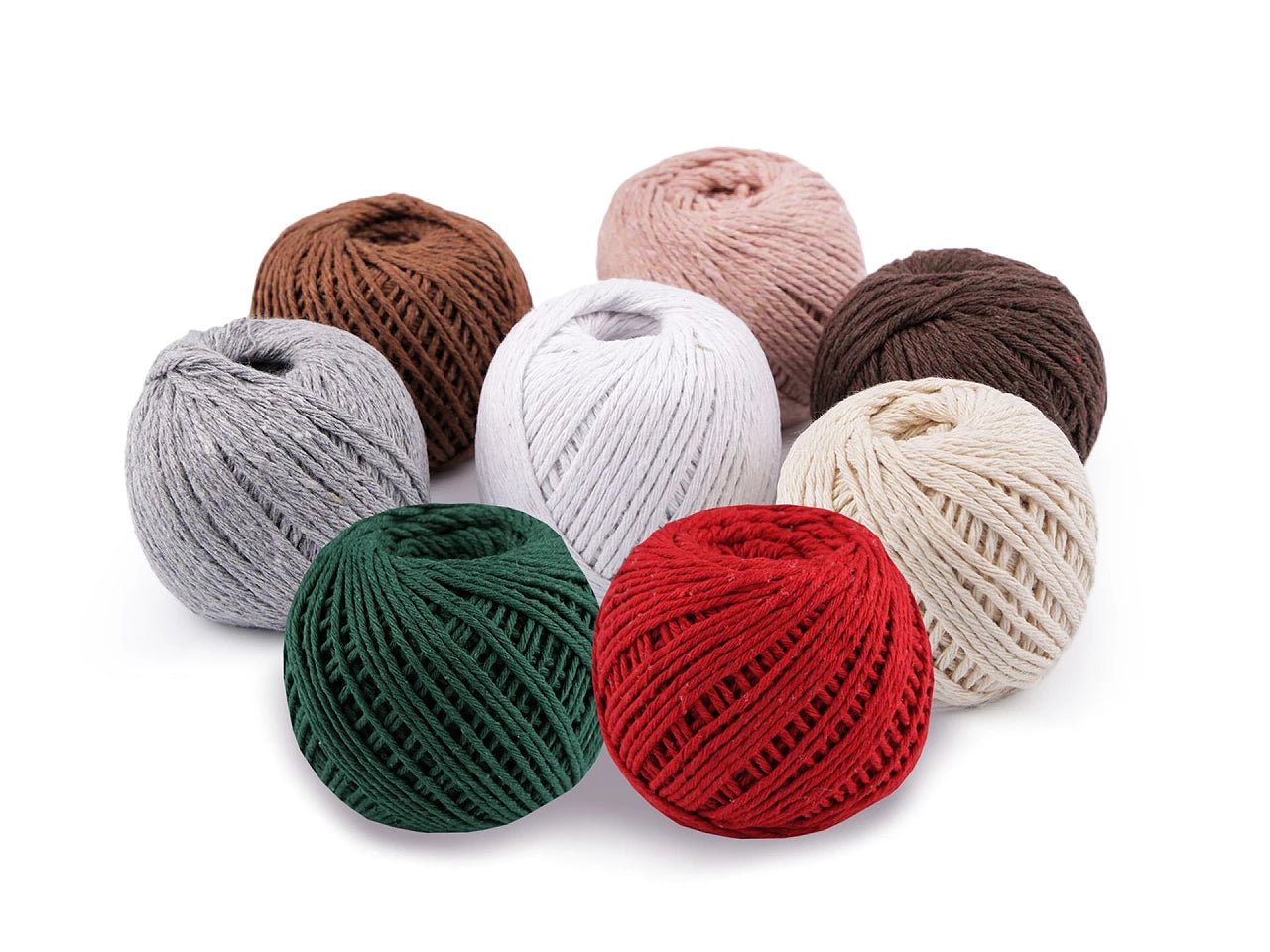 Image of macramé cotton cord Ø2 50 m | assorted shades – available at Šarlotes audumi