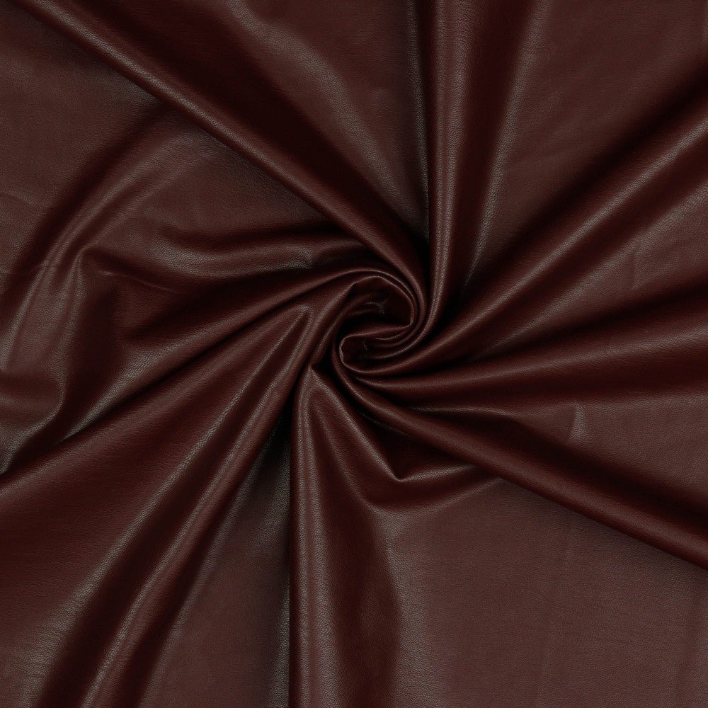 Artificial leather with elastane - burgundy 260 g/m²