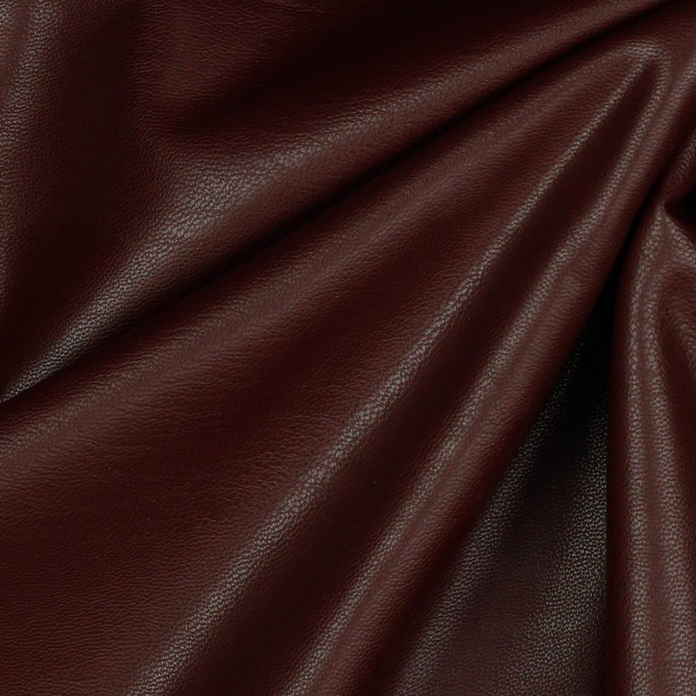 Faux leather with elastane - burgundy 260 g/m²
