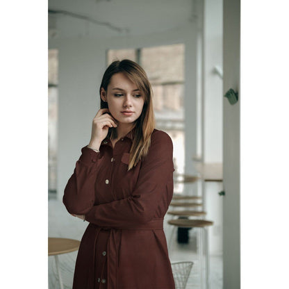 Faux leather with elastane - burgundy 260 g/m²