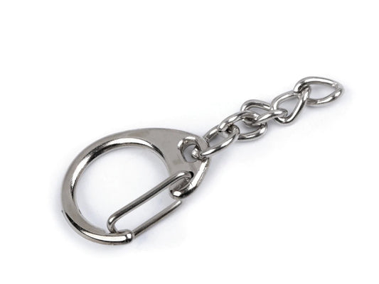 Porte-clés clip en métal, 18x48 mm (lot de 5)