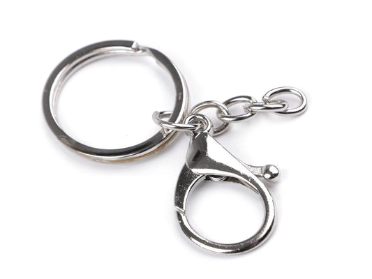 Porte-clés clip en métal, 23 x 33 mm (lot de 2)