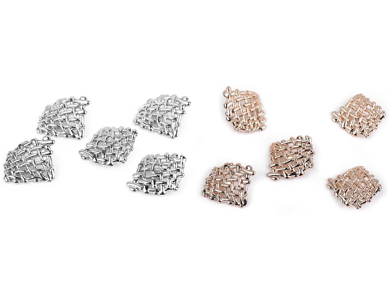 Image de boutons décoratifs en métal à pied, 30 mm – disponible chez Šarlotes audumi