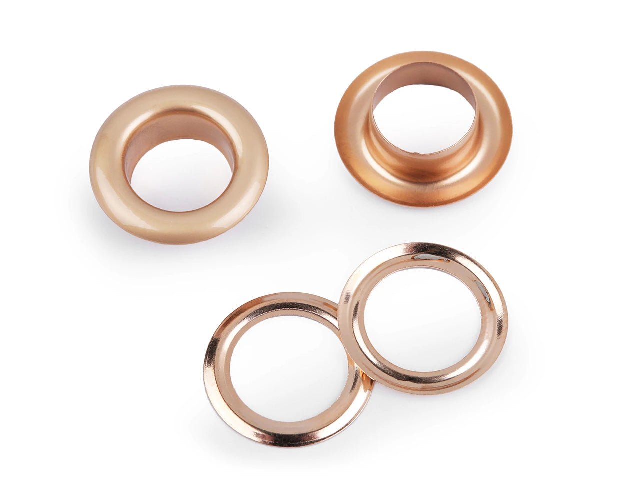 Image of Metal grommets, inner Ø10 mm / outer Ø17 mm |10 pcs | assorted shades – available at Šarlotes audumi