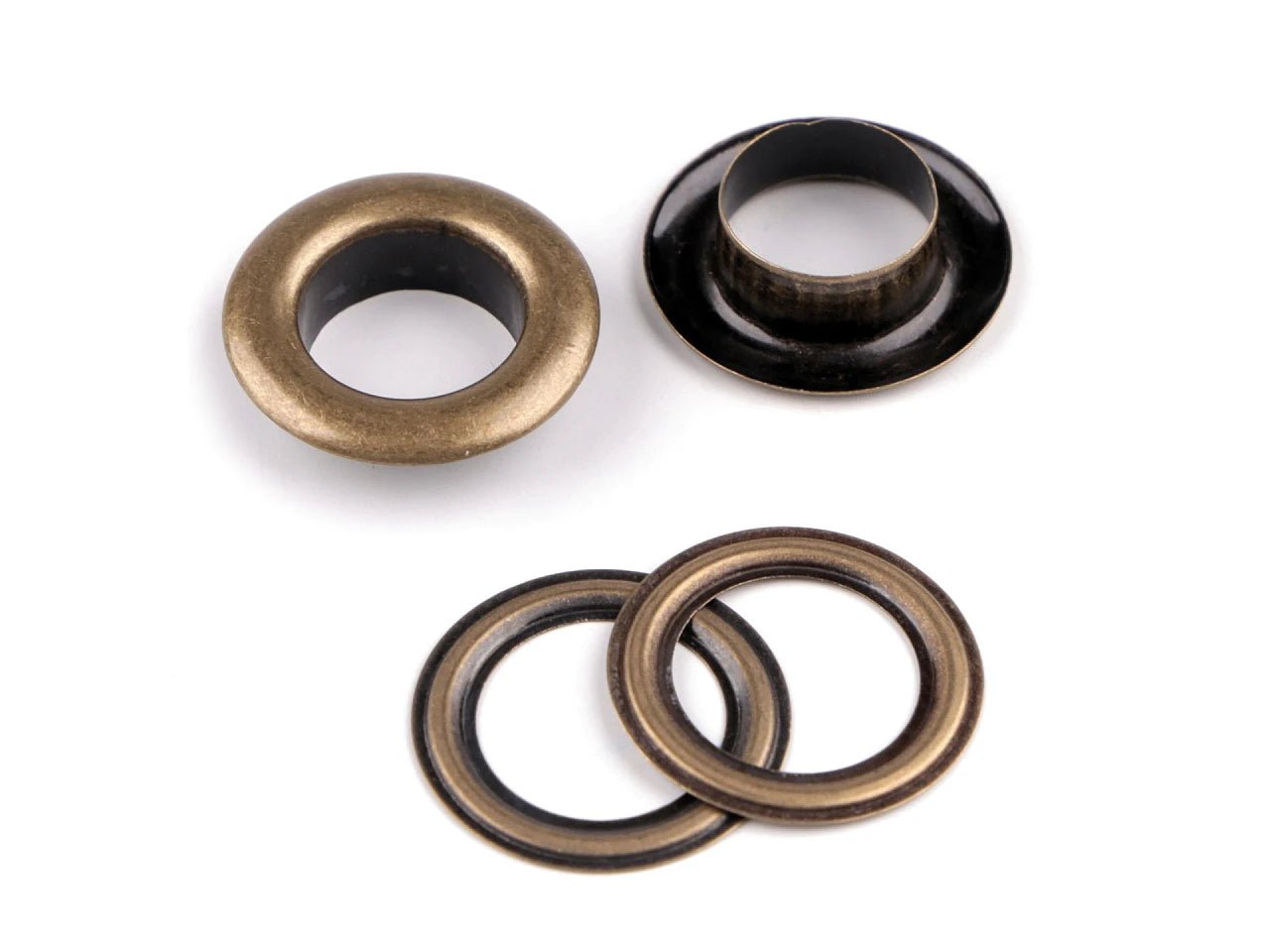 Image de bagues métalliques Luversi, diamètre intérieur Ø12 mm / extérieur Ø21 mm |10 pièces|, teintes variées – disponible chez Šarlotes audumi
