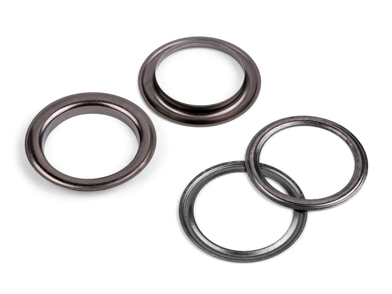 Image of Metal rings, Luversi inner Ø35 mm (inner diameter) |10 pcs | assorted shades – available at Šarlotes audumi