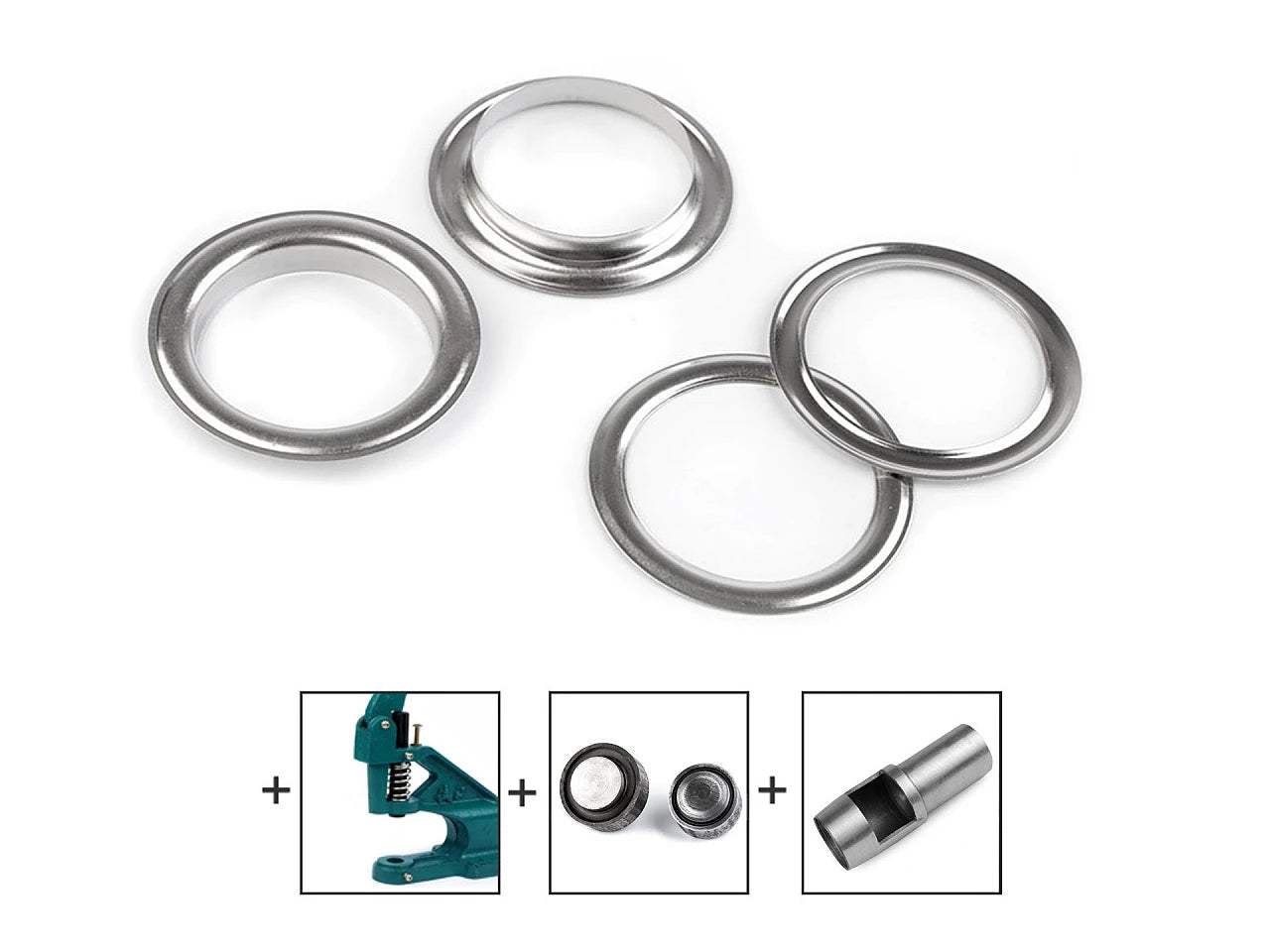 Image with Metal rings, Luversi inner Ø35 mm (inner diameter) |10 pcs | assorted shades – available at Šarlotes audumi