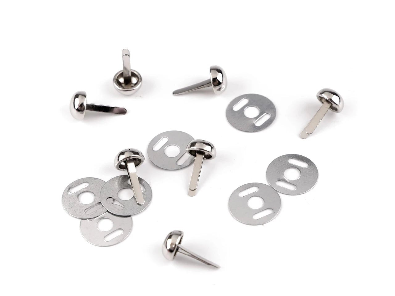 Pieds métalliques pour sacs Ø10 mm - argent (lot de 10)