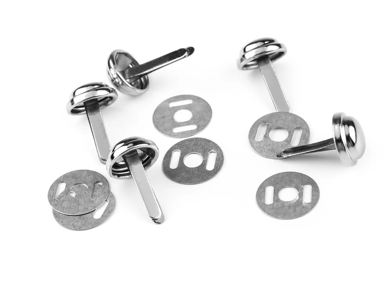 Pieds métalliques pour sacs Ø12 mm argentés (lot de 10 pièces)