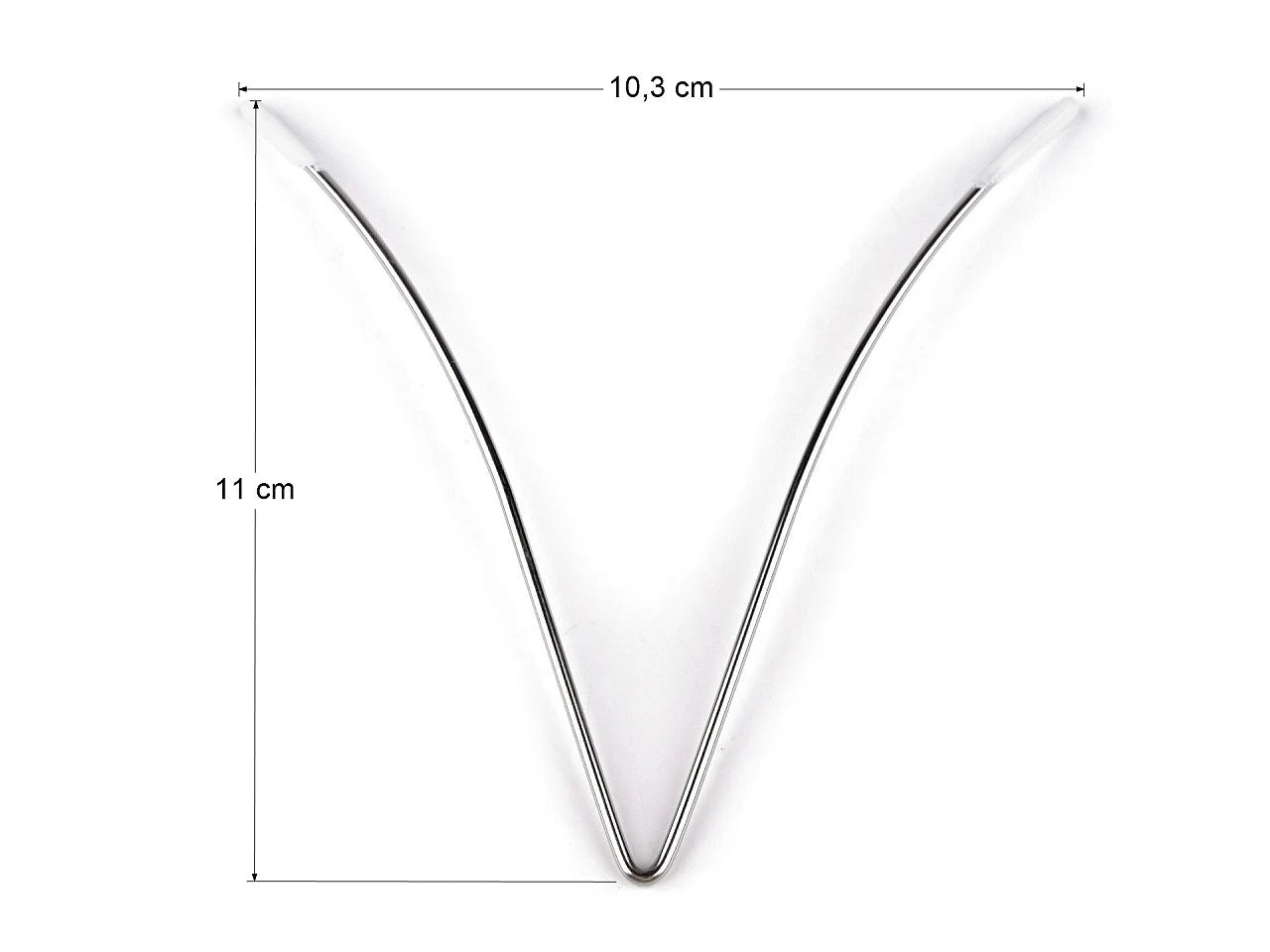 Image of Metal neckline hoop (underwire) 11 cm – available at Šarlotes audumi
