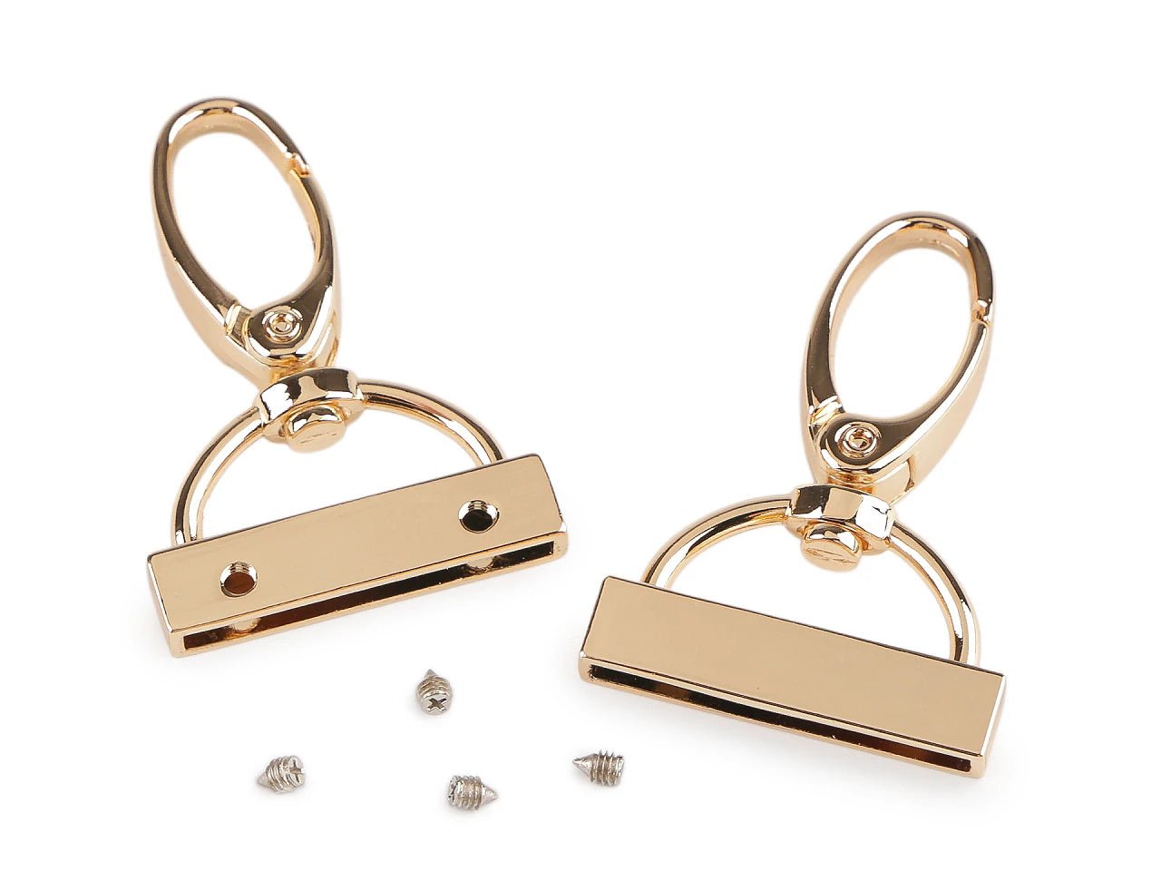 Mousqueton métallique avec extrémité pour sangles de 30 mm de large|différentes teintes