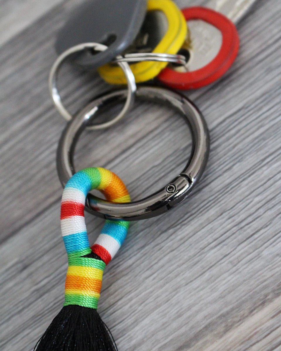 Mousqueton en métal, porte-clés | Ø34 mm| couleurs assorties
