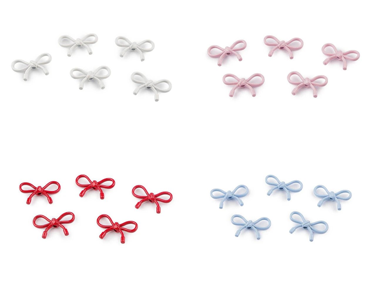 Image with Metal pendant – bow 13×20 mm, 5 pcs | assorted shades – available at Charlotte’s Fabrics