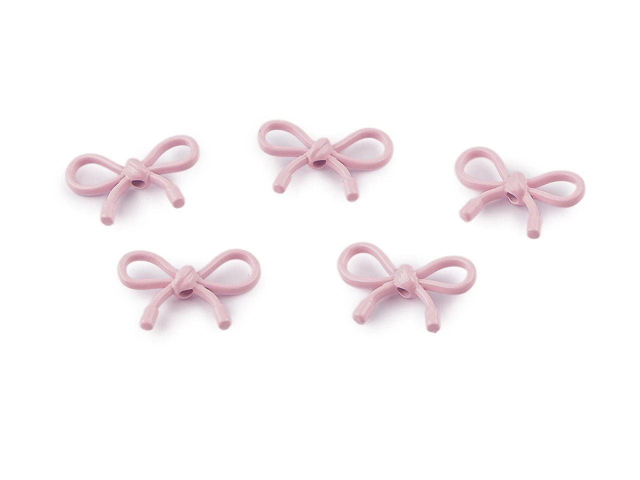 Image of Metal pendant – bow 13×20 mm 5 pcs | assorted shades – available at Šarlotes audumi