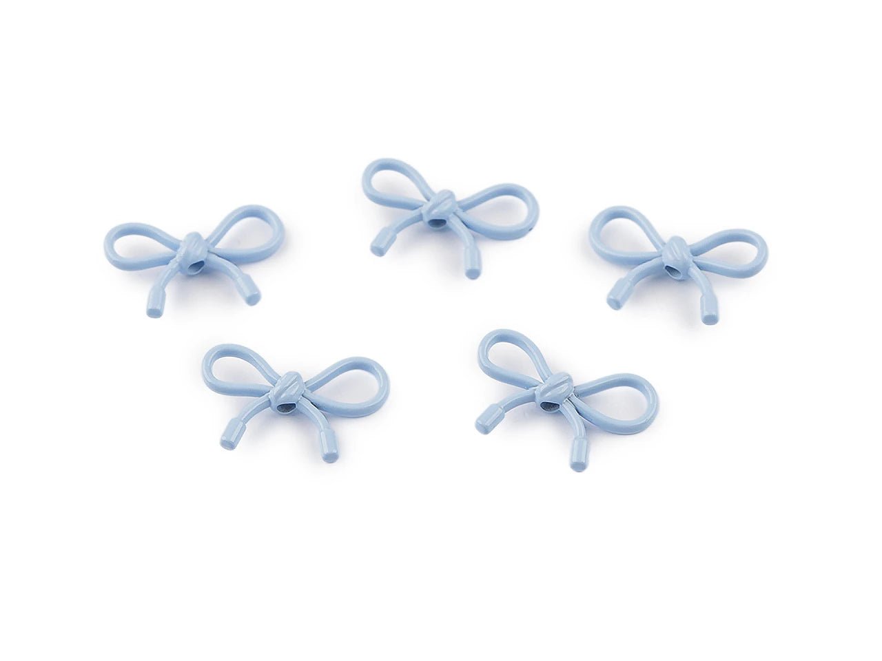 Metal pendant – bow 13×20 mm 5 pcs | assorted shades – available at Charlotte's Fabrics
