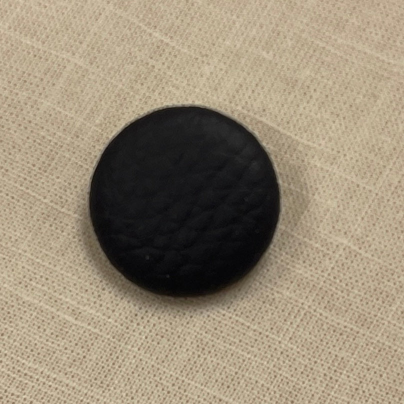 Boutons métalliques en simili cuir sur tige 25 mm - gris foncé